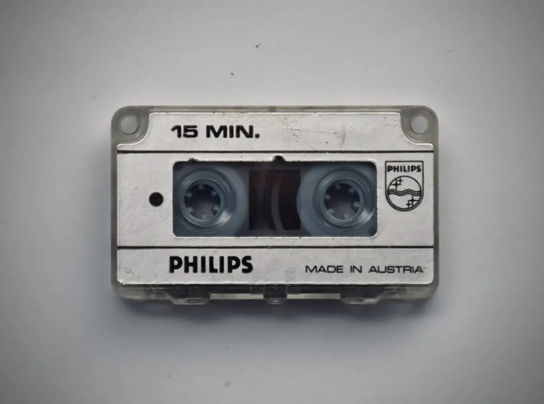 Image of a cassette tape source. Source: unsplash