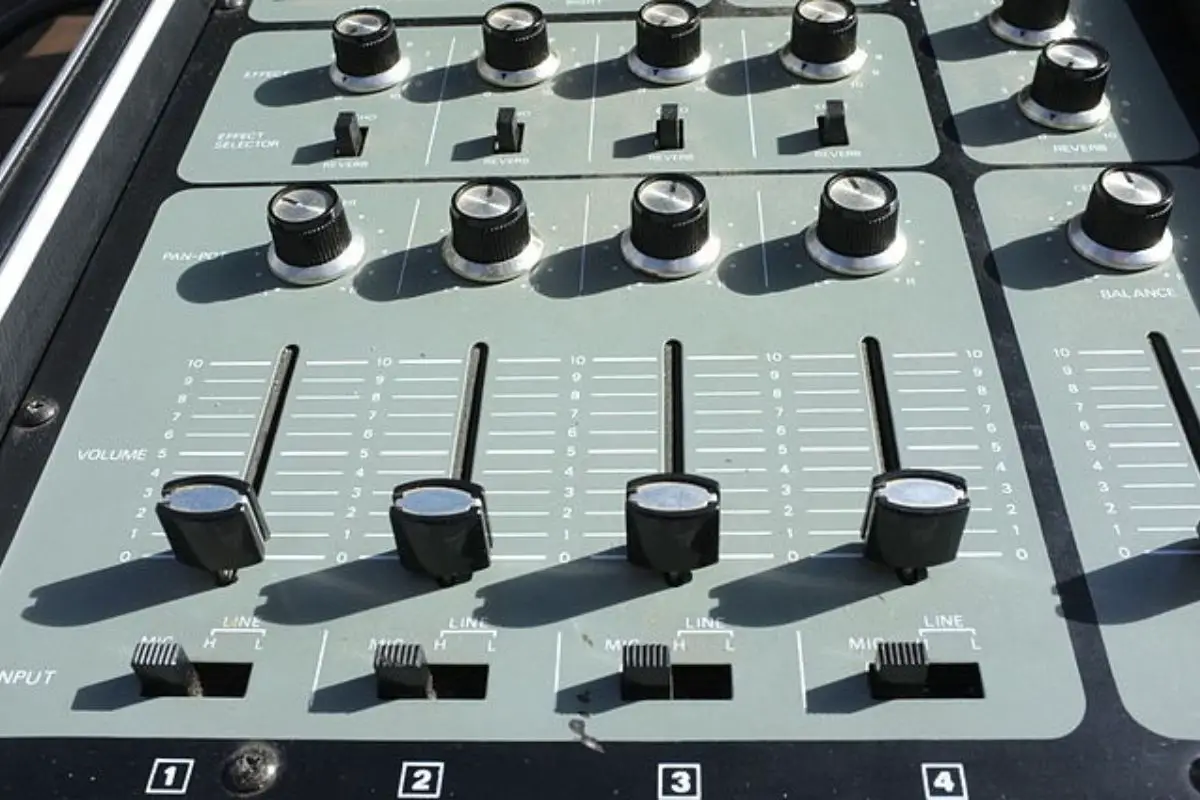 Image of a mixer channel strip. Source: wiki images