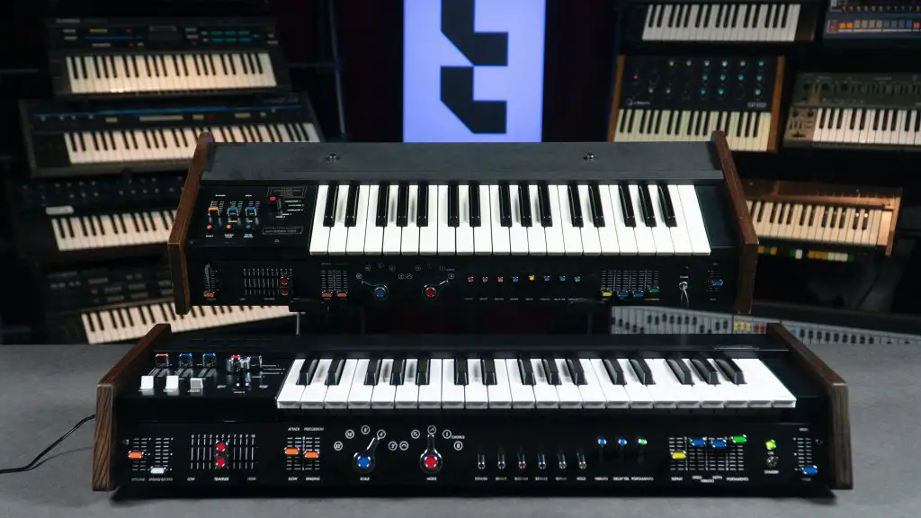 Two synthesizers on top of one another. Source: unsplash