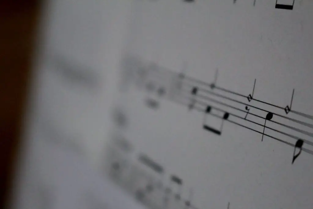 Image of a music sheet. Source: Unsplash