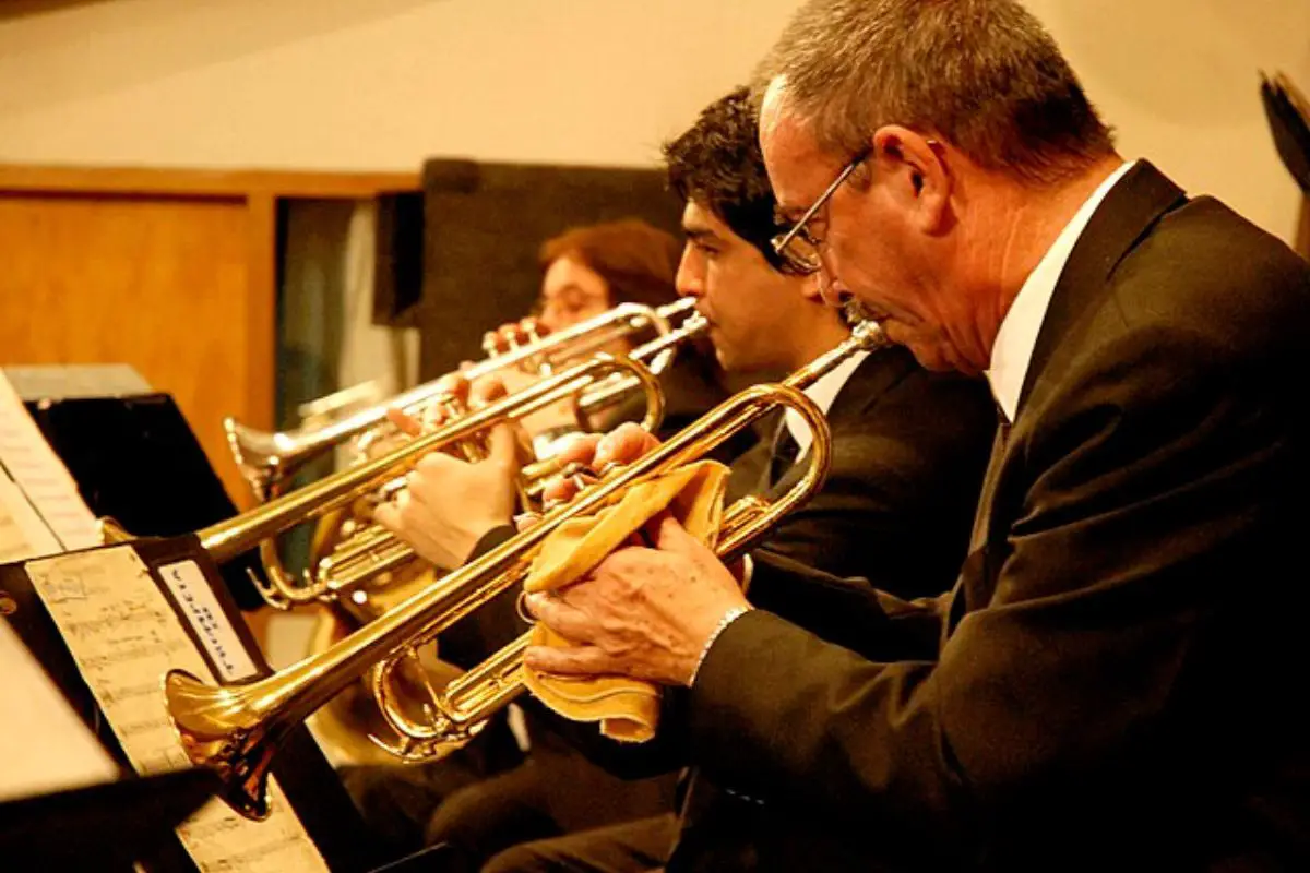 Image of members of a concert band.
