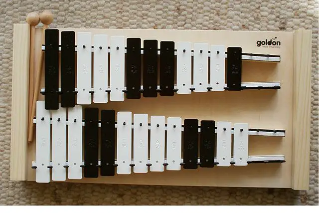 Image of a glockenspiel. Source: wiki commmons