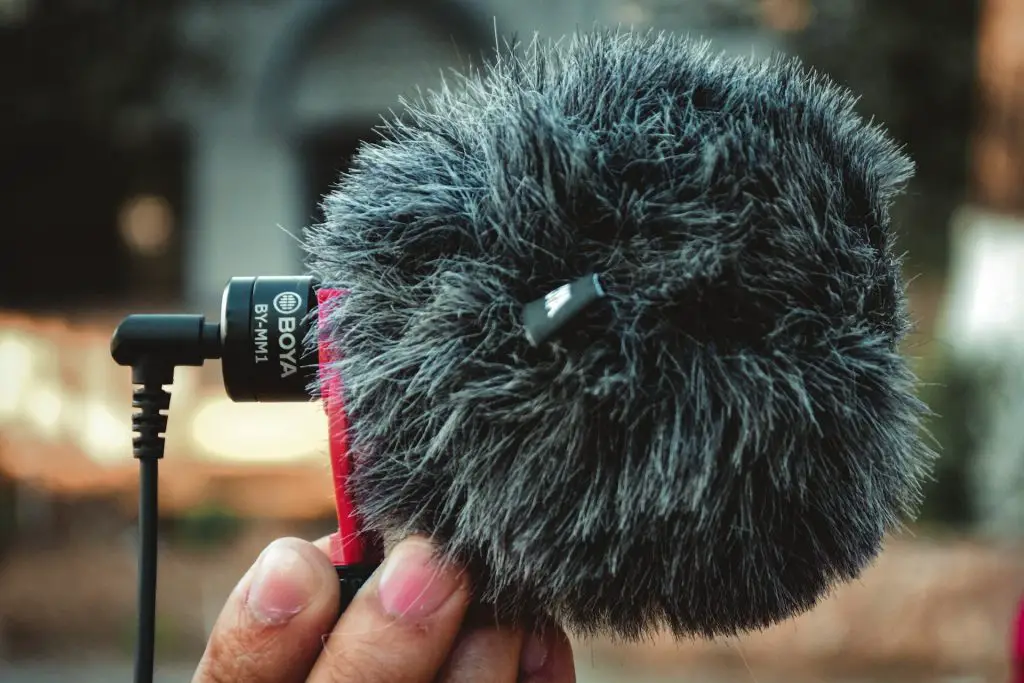 Image of a small microphone with a windshield. Source: unsplash