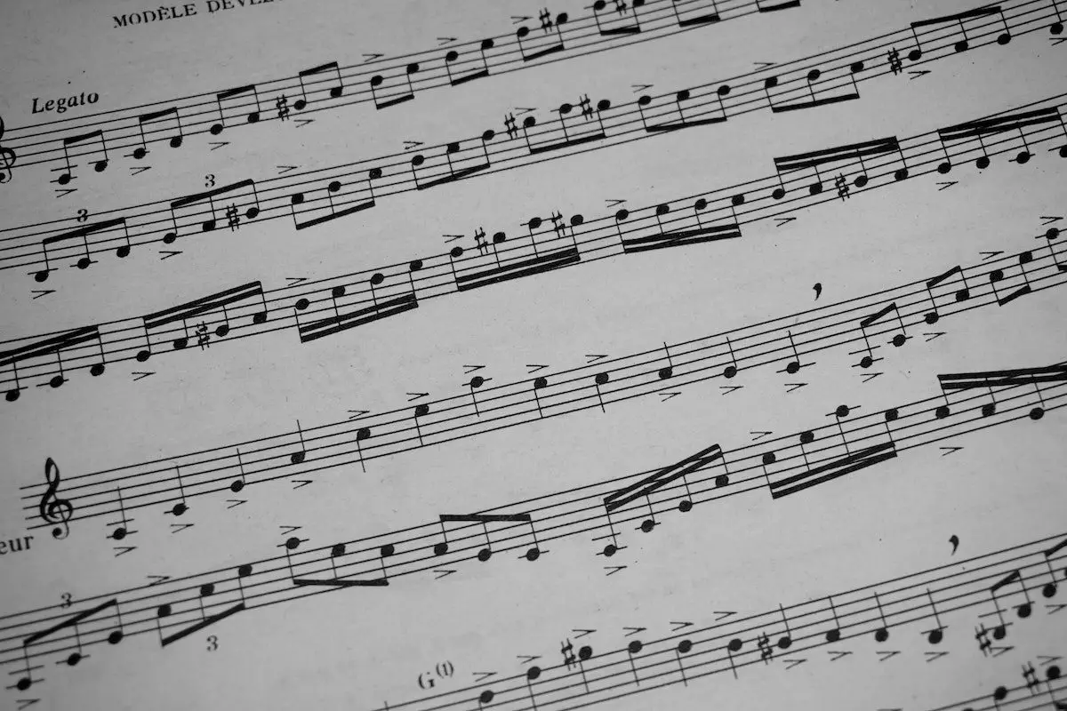 Image of music notes with accents. Source: pexels