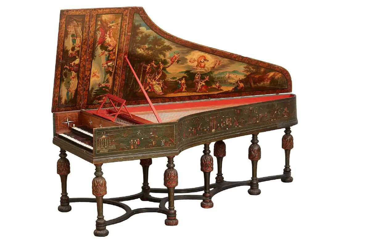 A harpsichord with two manuals. Source: wikicommons