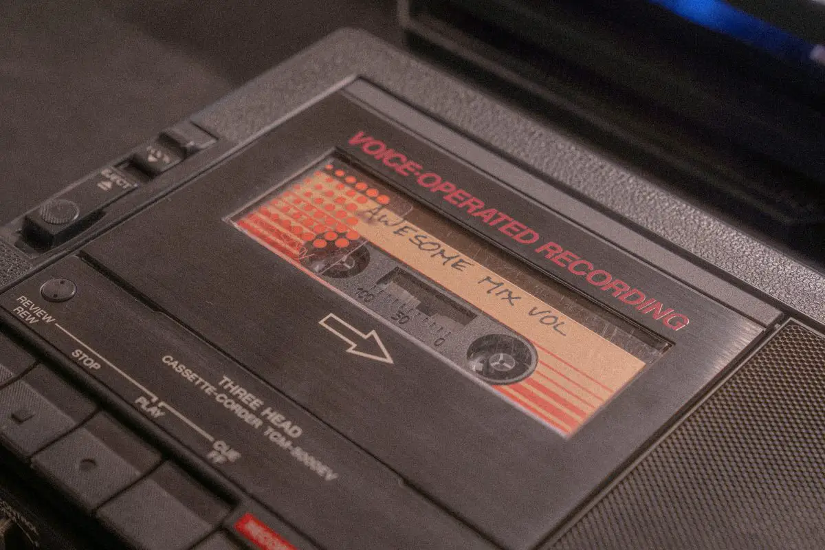 Closeup of a vintage tape recorder. Source: unsplash