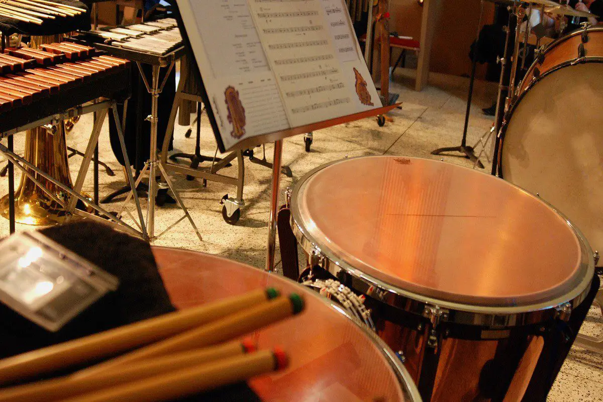 Image of a kettle drum or timpani in an orchestra. Source: Pixabay