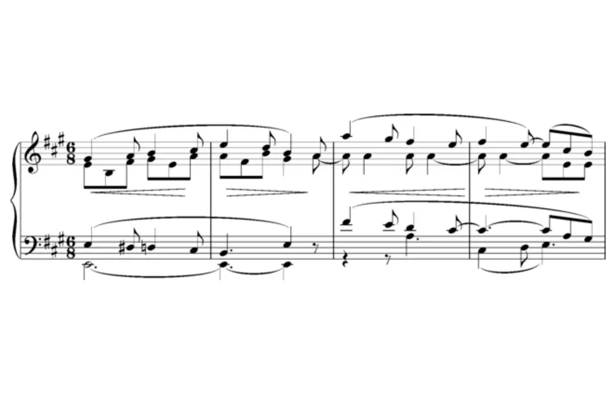 Notation of beethoven piano sonata.