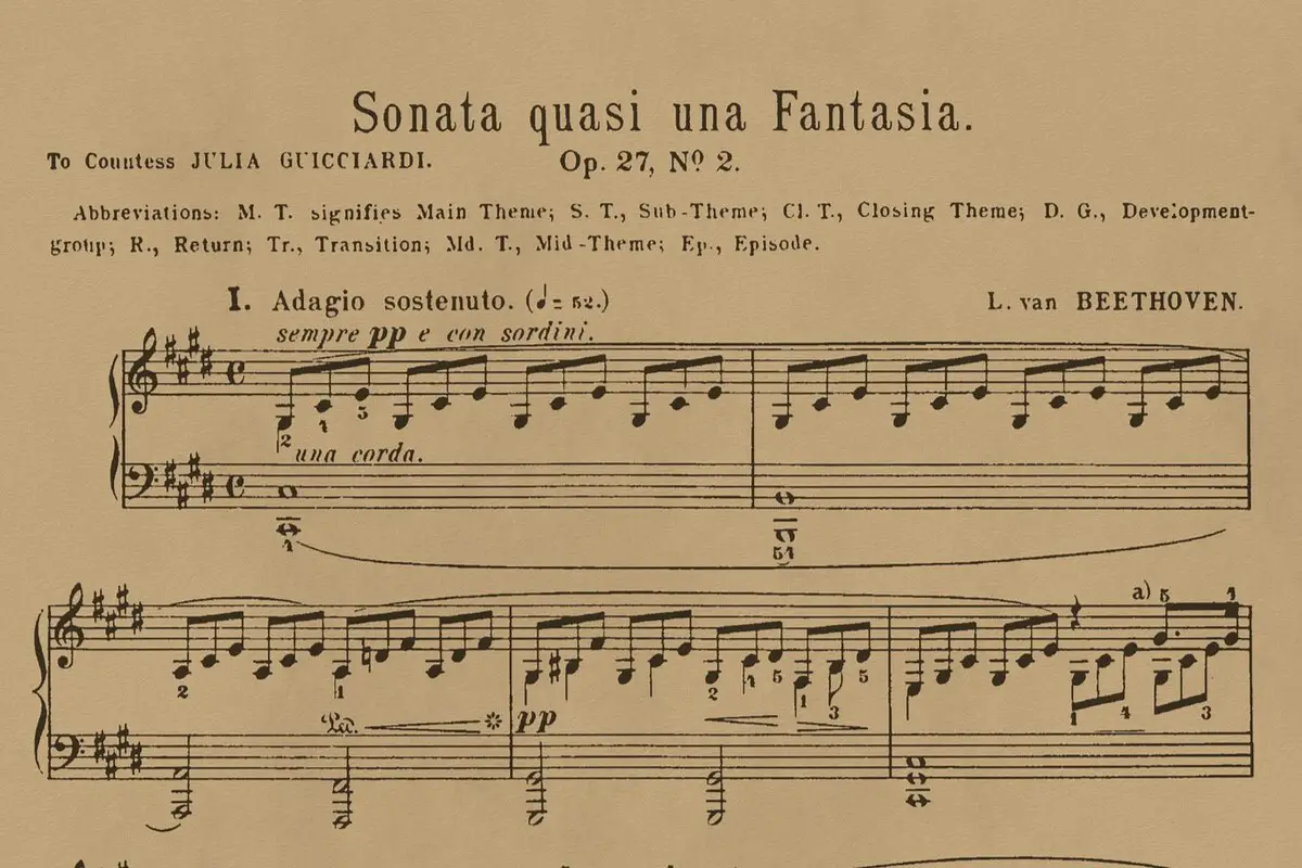 Image of a sonata piece. Source: pixabay
