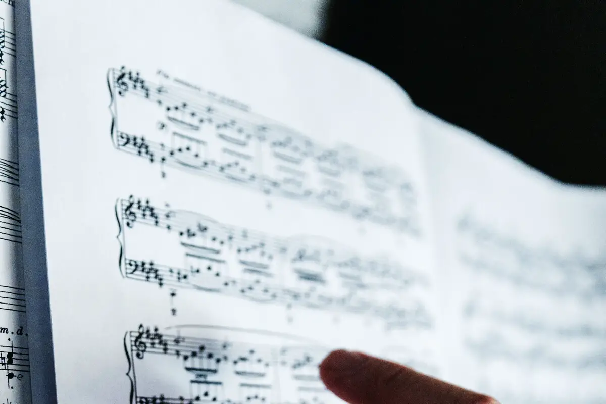 Image of sheet music. Source: Unsplash