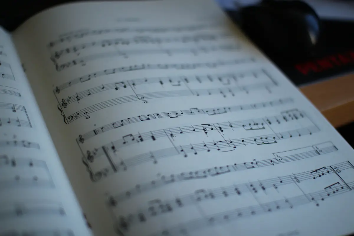Image of sheet music. Source: Pexels