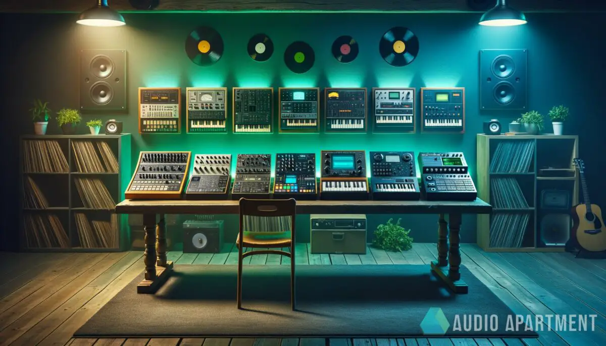 Featured image for a blog post called how have drum machines evolved in music production tracing the beat from analog to digital mastery.